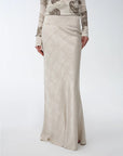 Retro bias - cut linen blended straight fishtail maxi skirt"Light and breezy" - variant_title