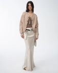 Retro bias - cut linen blended straight fishtail maxi skirt"Light and breezy" - variant_title