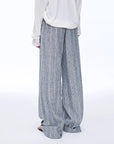 Retro style linen wide - leg casual pants"Free Afterglow" - variant_title