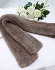 Rex rabbit fur long fur scarf woven double - sided real fur scarf for women - variant_title