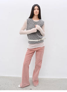 "Road to Extraordinary" Retro modern versatile slim corduroy flared trousers - variant_title