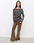 "Road to Extraordinary" Retro modern versatile slim corduroy flared trousers - variant_title