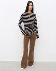 "Road to Extraordinary" Retro modern versatile slim corduroy flared trousers - variant_title
