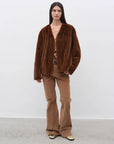 "Road to Extraordinary" Retro modern versatile slim corduroy flared trousers - variant_title