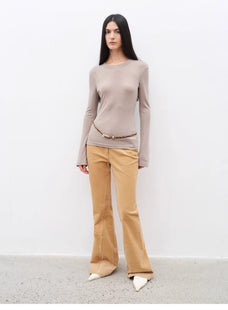 "Road to Extraordinary" Retro modern versatile slim corduroy flared trousers - variant_title