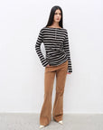 "Road to Extraordinary" Retro modern versatile slim corduroy flared trousers - variant_title