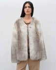 Romantic Nordic Imported colorful fox fur coat - variant_title