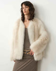 Romantic Nordic Imported colorful fox fur coat - variant_title