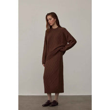 "Rozen Maiden" 26S Australian Merino Wool Cable Skirt - variant_title