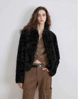 Fireladyfur Women's Casual Tuscan Sheepskin Jacket with Stand - up Collar“Sea of Love Accompaniment” - variant_title