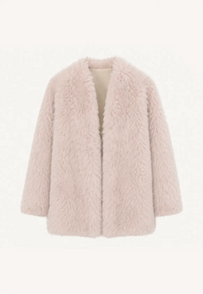 Fireladyfur Women's Casual Tuscan Sheepskin Jacket with Stand-up Collar“Sea of Love Accompaniment” product image 17