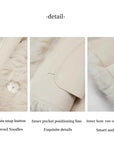 Fireladyfur Women's Casual Tuscan Sheepskin Jacket with Stand - up Collar“Sea of Love Accompaniment” - variant_title