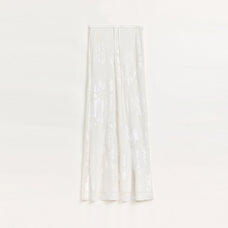 "Seville" bias - cut fishtail midi skirt in burnt pattern material - variant_title