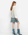 Silk Chiffon Light and Hazy Feeling Cool Drape Lace - up Sun Protection Shirt Summer "Hazy Moonlight" - variant_title