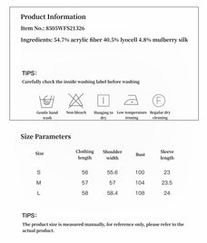 Silk Tencel blended pleated V - neck loose dropped shoulder T-shirt"Inspiration Bag" - variant_title