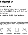 Silky Cocoa shearling coat with detachable sleeves product and care information