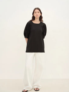 "Sleep Journey" puff sleeve straight short sleeve - variant_title