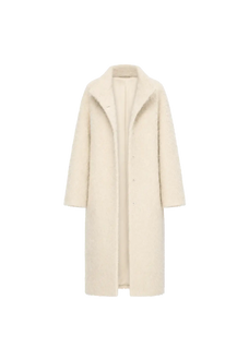 Song of Snowland mohair wool stand collar coat product image 01