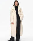 Song of Snowland mohair wool stand collar coat product image 02