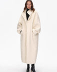 Song of Snowland mohair wool stand collar coat product image 05