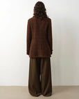 "Sophisticated Lady" Italian Imported Haute Couture Tailored Tweed Jacket with Gold Buttons for Women - variant_title
