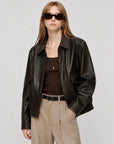 Firelady Fur South City Old Lane vintage aviator leather jacket full outfit view