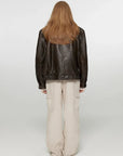 Firelady Fur South City Old Lane vintage aviator leather jacket product details