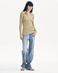 "Spring Inspiration" Retro Slim Fit POLO Neck Sweater - variant_title