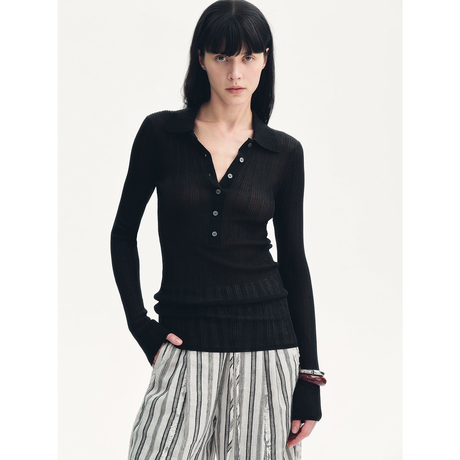 "Spring Inspiration" Retro Slim Fit POLO Neck Sweater - variant_title