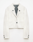 Stand Collar Suit Sheepskin Leather Short Jacket "Roman Story" - variant_title