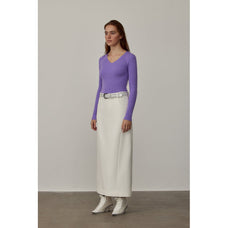 "Stobe" worsted low - waisted fashionable versatile suit retro neutral straight skirt - variant_title