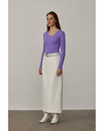 "Stobe" worsted low - waisted fashionable versatile suit retro neutral straight skirt - variant_title