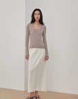 "Stobe" worsted low - waisted fashionable versatile suit retro neutral straight skirt - variant_title