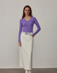 "Stobe" worsted low - waisted fashionable versatile suit retro neutral straight skirt - variant_title
