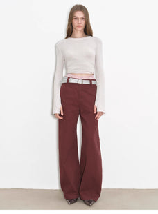 "Street Step" Retro distressed casual style straight slant pocket casual scimitar bloomers - variant_title