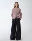 "Street Style" Vintage Handmade Lycra Stretch Jeans Wide Leg Loose Trousers Women Spring - variant_title