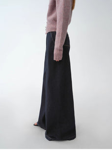 "Street Style" Vintage Handmade Lycra Stretch Jeans Wide Leg Loose Trousers Women Spring - variant_title