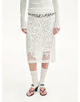 "Summer Dream" acetate sequin embroidered straight skirt - variant_title