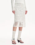 "Summer Dream" acetate sequin embroidered straight skirt - variant_title