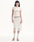 "Summer Dream" acetate sequin embroidered straight skirt - variant_title