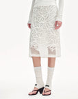 "Summer Dream" acetate sequin embroidered straight skirt - variant_title