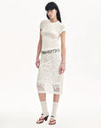 "Summer Dream" acetate sequin embroidered straight skirt - variant_title