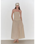 "Summer Formula" Retro and elegant bust - wrapped, long - waisted, slim - fitting, large A - hem mid - length dress - variant_title