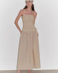 "Summer Formula" Retro and elegant bust - wrapped, long - waisted, slim - fitting, large A - hem mid - length dress - variant_title