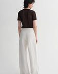 Summer mulberry silk linen waistless three - dimensional pleated wide - leg pants for women - variant_title