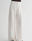 Summer mulberry silk linen waistless three - dimensional pleated wide - leg pants for women - variant_title