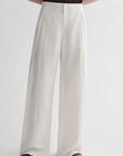 Summer mulberry silk linen waistless three - dimensional pleated wide - leg pants for women - variant_title