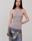 "Summer Tour" small I - shaped vest camisole women's summer elastic cotton slim fit inner sleeveless top - variant_title
