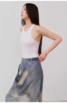"Summer Tour" small I - shaped vest camisole women's summer elastic cotton slim fit inner sleeveless top - variant_title