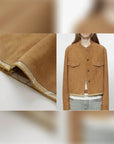 Firelady Fur Women's Vintage Suede Crew Neck Jacket - Relaxed Fit Cropped Blazer "Sunset Escape"Firelady Fur